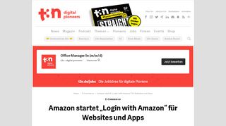 
                            7. Amazon startet „Login with Amazon“ für Websites und Apps | t3n ...