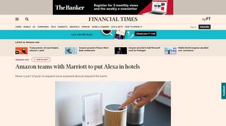 
                            12. Amazon teams with Marriott to put Alexa in hotels | Financial Times