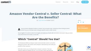 
                            11. Amazon Vendor Central v. Seller Central: What Are the Benefits ...