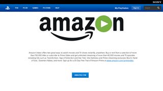 
                            8. Amazon Video App on PlayStation | PlayStation Network Entertainment