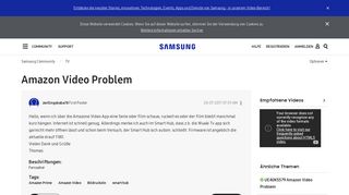 
                            11. Amazon Video Problem - Samsung Community