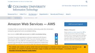 
                            10. Amazon Web Services — AWS | Columbia University Information ...