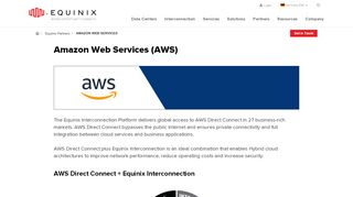 
                            11. Amazon Web Services | AWS Direct Connect | Equinix