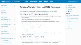 
                            12. Amazon Web Services (AWS) EC2 example | Docker Documentation
