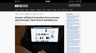 
                            10. Amazon will block Australians from overseas sites from July 1. Here's ...