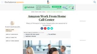 
                            10. Amazon Work From Home Call Center - The Balance Careers