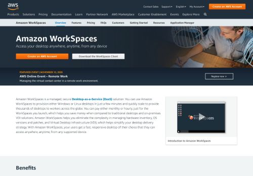 
                            9. Amazon WorkSpaces - AWS - Amazon.com