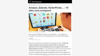 
                            12. Amazon, Zalando, Vente-Privée… : 19 sites vous arnaquent.