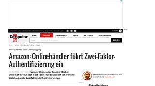 
                            11. Amazon: Zwei-Faktor-Authentifizierung - COMPUTER BILD