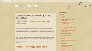 
                            12. amazon9862: Unlimited TiKoNa Brodband 4 MBPS Speed Hack