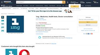 
                            8. Amazon.com: 1mg - Medicines, Health tests, Doctor consultation ...