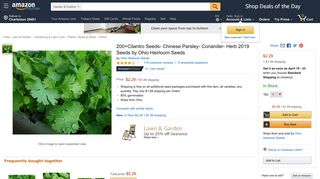 
                            5. Amazon.com : 200+Cilantro Seeds- Chinese Parsley- Coriander ...