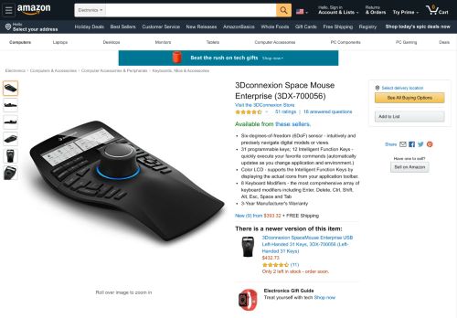 
                            10. Amazon.com: 3Dconnexion Space Mouse Enterprise (3DX-700056 ...