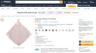 
                            11. Amazon.com: Angel Dear Blankie, Pink Whale: Baby