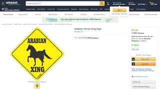
                            13. Amazon.com : Arabian Horse Xing Sign : Garden & Outdoor