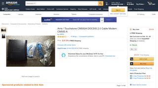 
                            6. Amazon.com: Arris / Touchstone CM550A DOCSIS 2.0 Cable ...