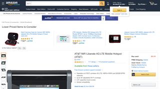 
                            11. Amazon.com: AT&T MiFi Liberate 4G LTE Mobile Hotspot (AT&T): Cell ...