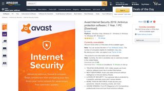 
                            8. Amazon.com: Avast Internet Security 2019 (1 PC, 1 Year)  ...