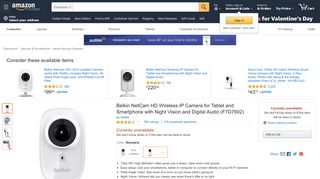 
                            10. Amazon.com: Belkin NetCam HD Wireless IP Camera for Tablet and ...