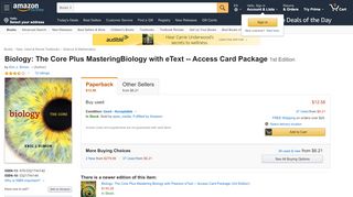 
                            8. Amazon.com: Biology: The Core Plus MasteringBiology with eText ...