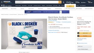 
                            10. Amazon.com: Black & Decker, ScumBuster Cordless Wet Scrubber ...