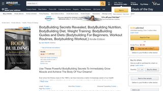 
                            8. Amazon.com: BodyBuilding Secrets Revealed, BodyBuilding Nutrition ...