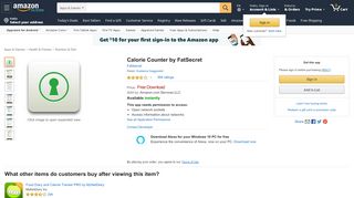 
                            13. Amazon.com: Calorie Counter by FatSecret: Appstore for Android