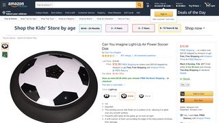 
                            13. Amazon.com: Can You Imagine Light-Up Air Power Soccer Disk: Toys ...