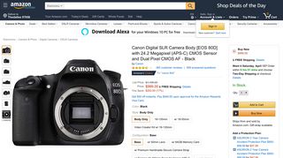 
                            9. Amazon.com : Canon Digital SLR Camera Body [EOS 80D] with 24.2 ...