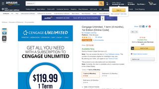 
                            11. Amazon.com: Cengage Unlimited, 1 term (4 months), 1st ...