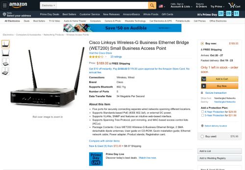 
                            12. Amazon.com: Cisco Linksys Wireless-G Business Ethernet Bridge ...