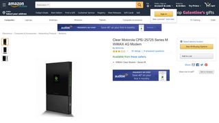
                            7. Amazon.com: Clear Motorola CPEi 25725 Series M WiMAX 4G ...