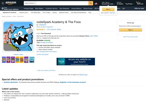 
                            8. Amazon.com: codeSpark Academy & The Foos: Appstore for Android