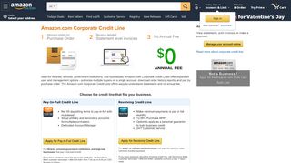 
                            1. Amazon.com Corporate Credit Line