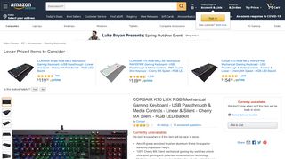 
                            10. Amazon.com: CORSAIR K70 LUX RGB Mechanical Gaming Keyboard ...