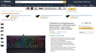 
                            10. Amazon.com: CORSAIR K70 LUX RGB Mechanical Gaming ...