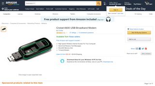
                            9. Amazon.com: Cricket A600 USB Broadband Modem: Computers ...