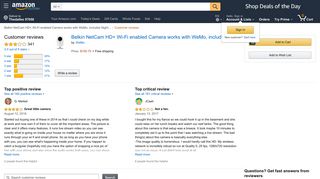 
                            6. Amazon.com: Customer reviews: Belkin NetCam HD+ Wi-Fi enabled ...