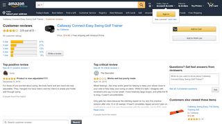 
                            9. Amazon.com: Customer reviews: Callaway Connect-Easy Swing ...