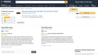
                            12. Amazon.com: Customer reviews: Dog Gone Smart Cat Litter Mat, 35 ...