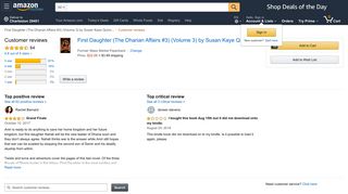 
                            8. Amazon.com: Customer reviews: First Daughter (The ...