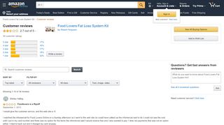 
                            10. Amazon.com: Customer reviews: Food Lovers Fat Loss System Kit