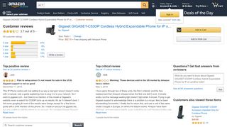 
                            10. Amazon.com: Customer reviews: Gigaset GIGASET-C530IP Cordless ...