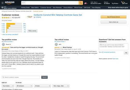 
                            8. Amazon.com: Customer reviews: GoSports Coinshot Mini Tabletop ...