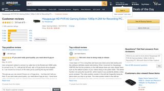 
                            10. Amazon.com: Customer reviews: Hauppauge HD PVR 60 Gaming ...