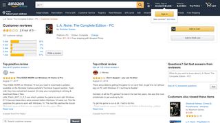 
                            13. Amazon.com: Customer reviews: L.A. Noire: The Complete Edition - PC