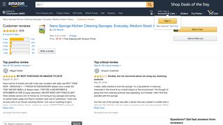 
                            9. Amazon.com: Customer reviews: Nano Sponge Kitchen Cleaning ...