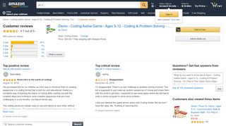 
                            12. Amazon.com: Customer reviews: Osmo Coding Awbie Game (Base ...