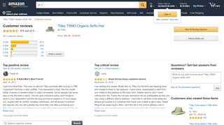 
                            8. Amazon.com: Customer reviews: Tilley T5MO Organic Cotton Airflo Hat