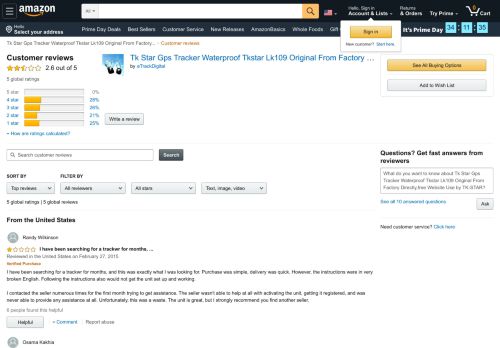 
                            12. Amazon.com: Customer reviews: Tk Star Gps Tracker Waterproof ...